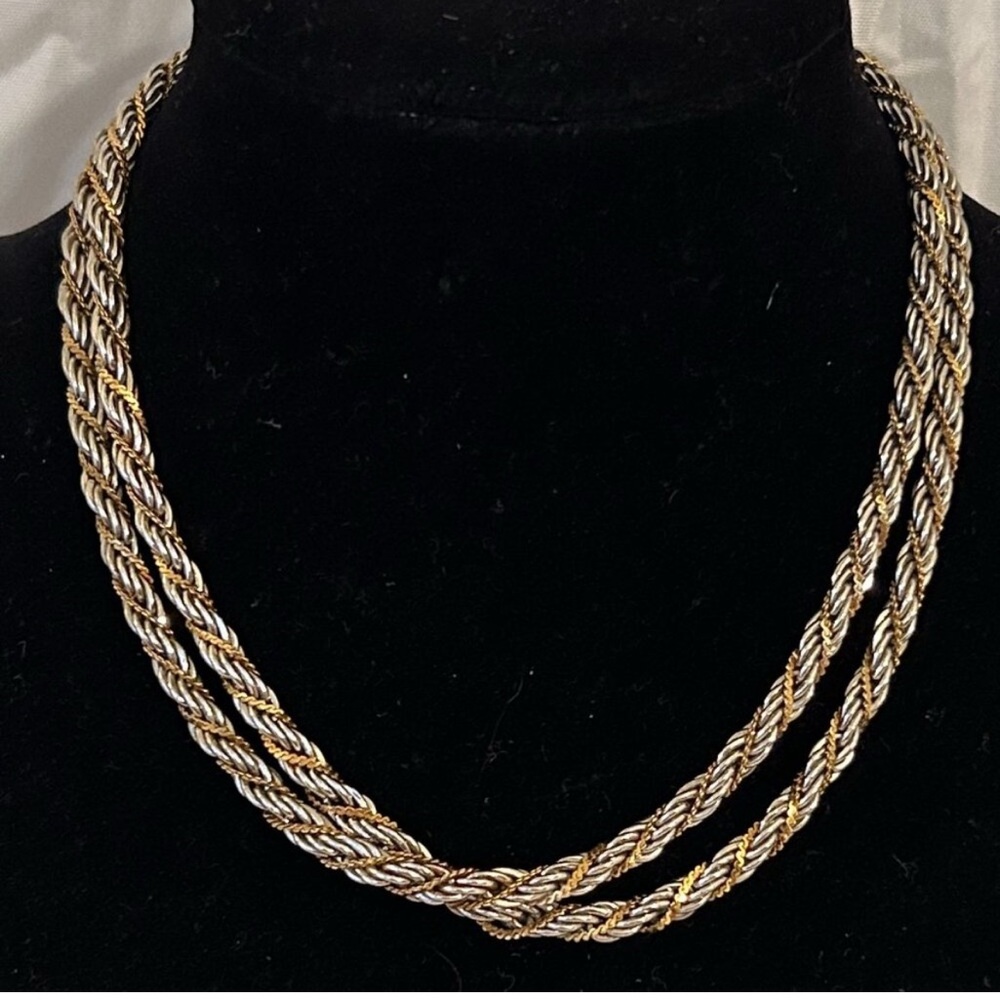 TRIFARI MIXED METAL ROPE NECKLACE